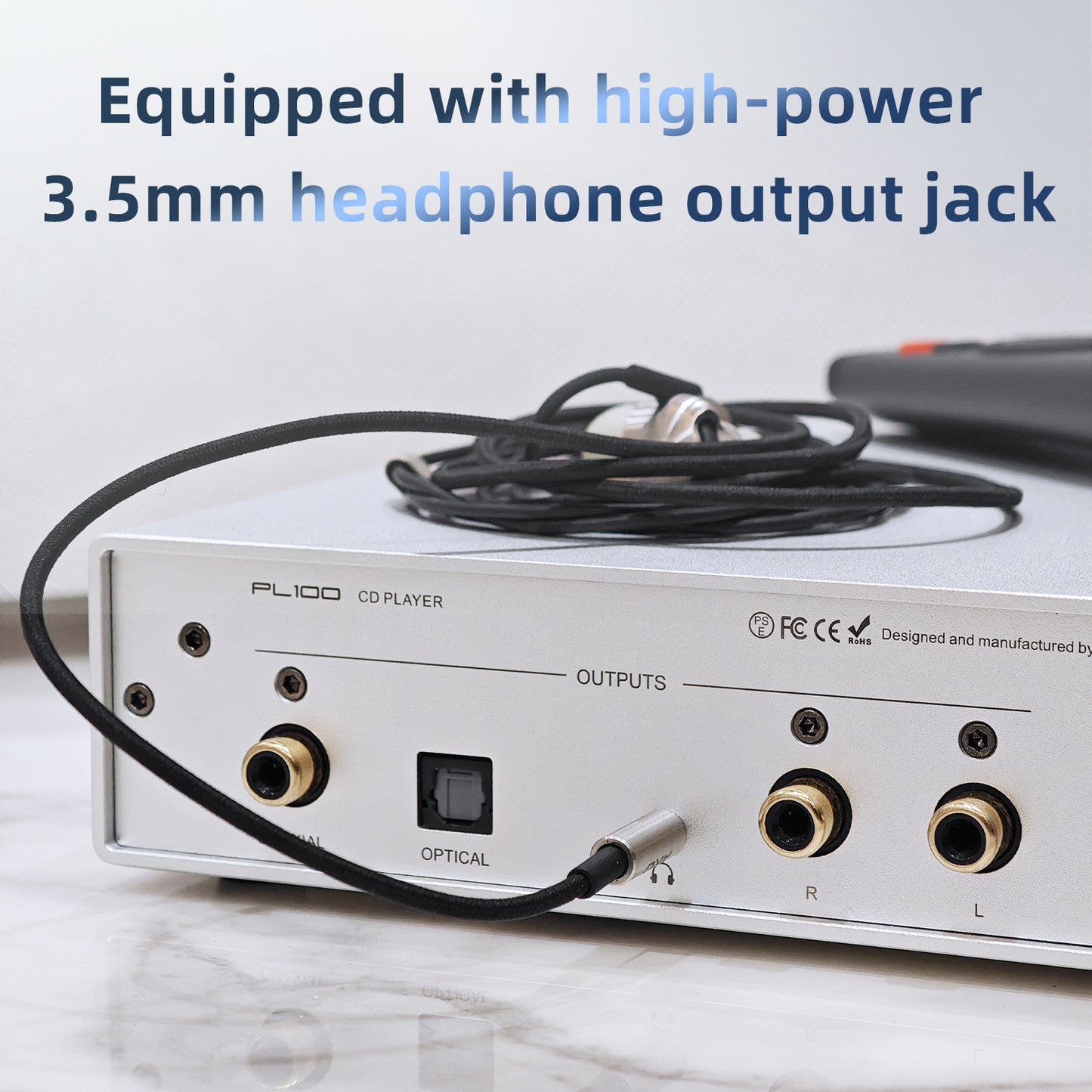 PL100|CD Player|RAW output|SPDIF|3.5mm earphone